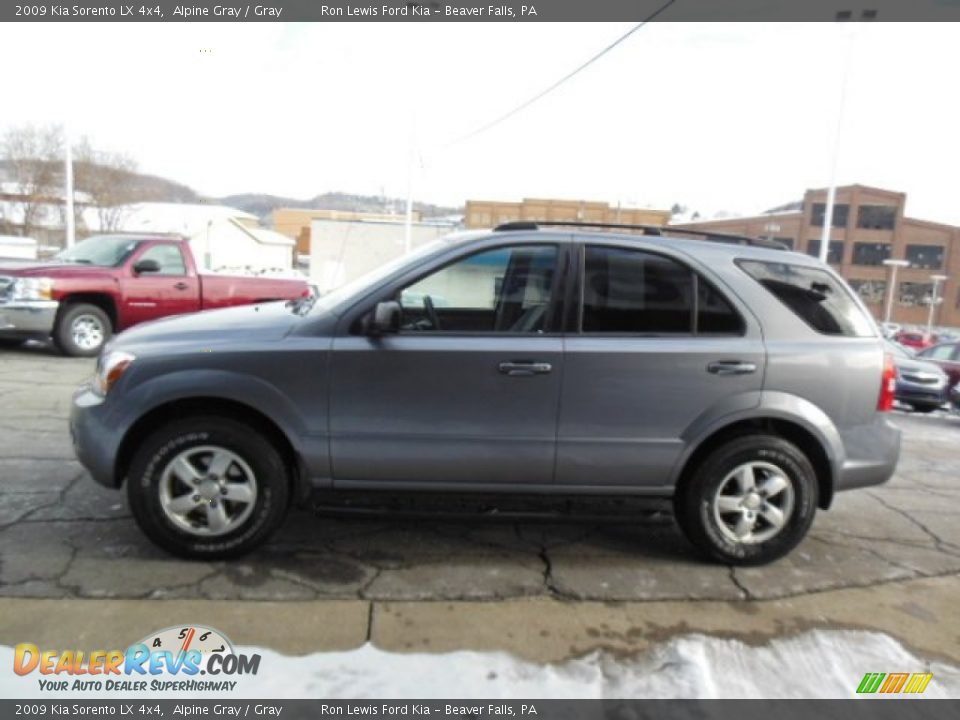 2009 Kia Sorento LX 4x4 Alpine Gray / Gray Photo #5