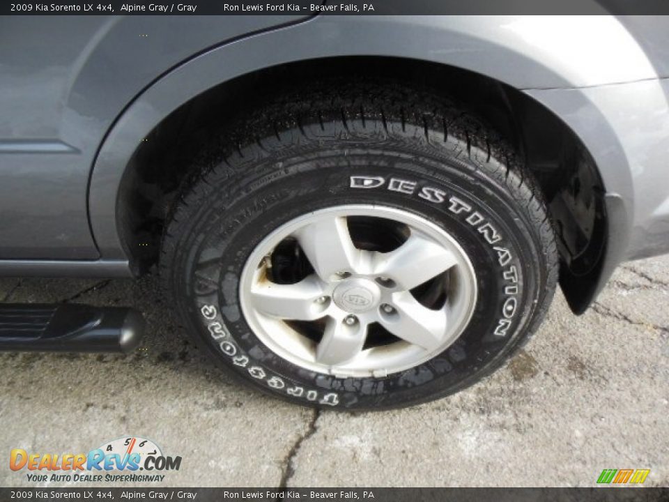 2009 Kia Sorento LX 4x4 Alpine Gray / Gray Photo #9