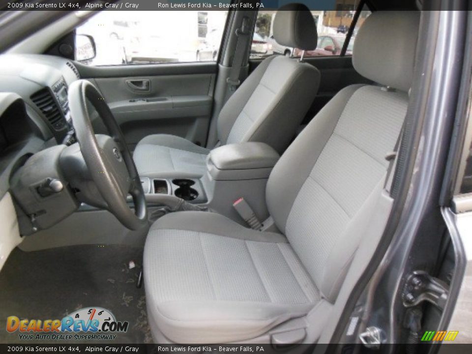 2009 Kia Sorento LX 4x4 Alpine Gray / Gray Photo #11