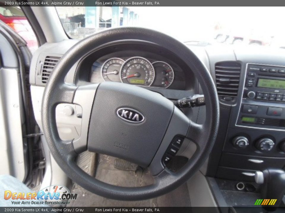 2009 Kia Sorento LX 4x4 Alpine Gray / Gray Photo #18