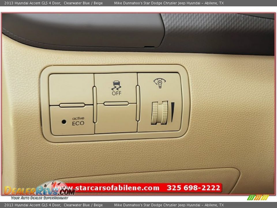 2013 Hyundai Accent GLS 4 Door Clearwater Blue / Beige Photo #15