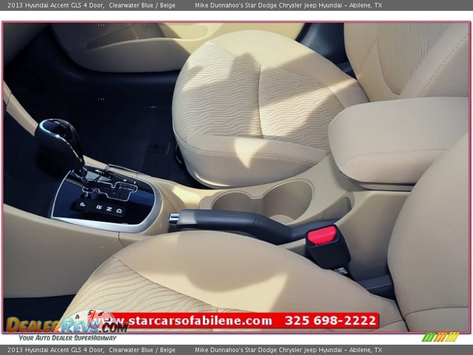 2013 Hyundai Accent GLS 4 Door Clearwater Blue / Beige Photo #18