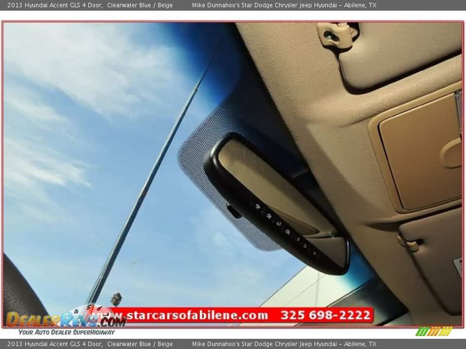 2013 Hyundai Accent GLS 4 Door Clearwater Blue / Beige Photo #19