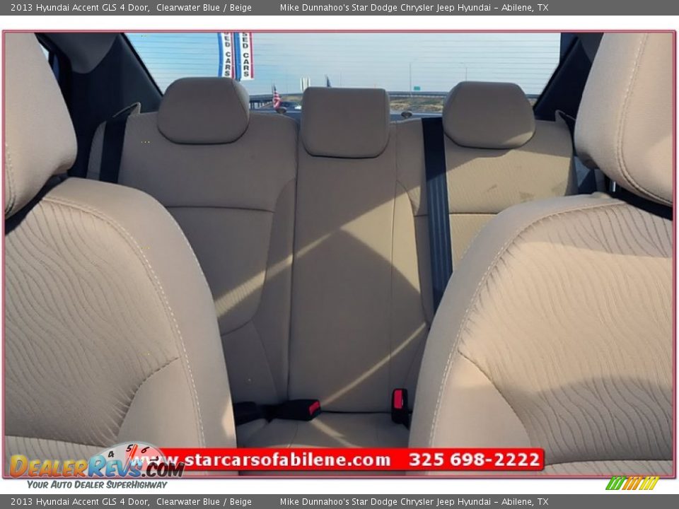 2013 Hyundai Accent GLS 4 Door Clearwater Blue / Beige Photo #20