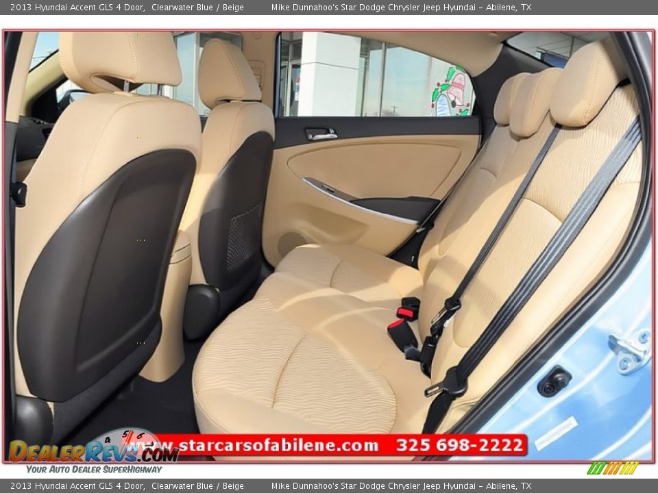 2013 Hyundai Accent GLS 4 Door Clearwater Blue / Beige Photo #21