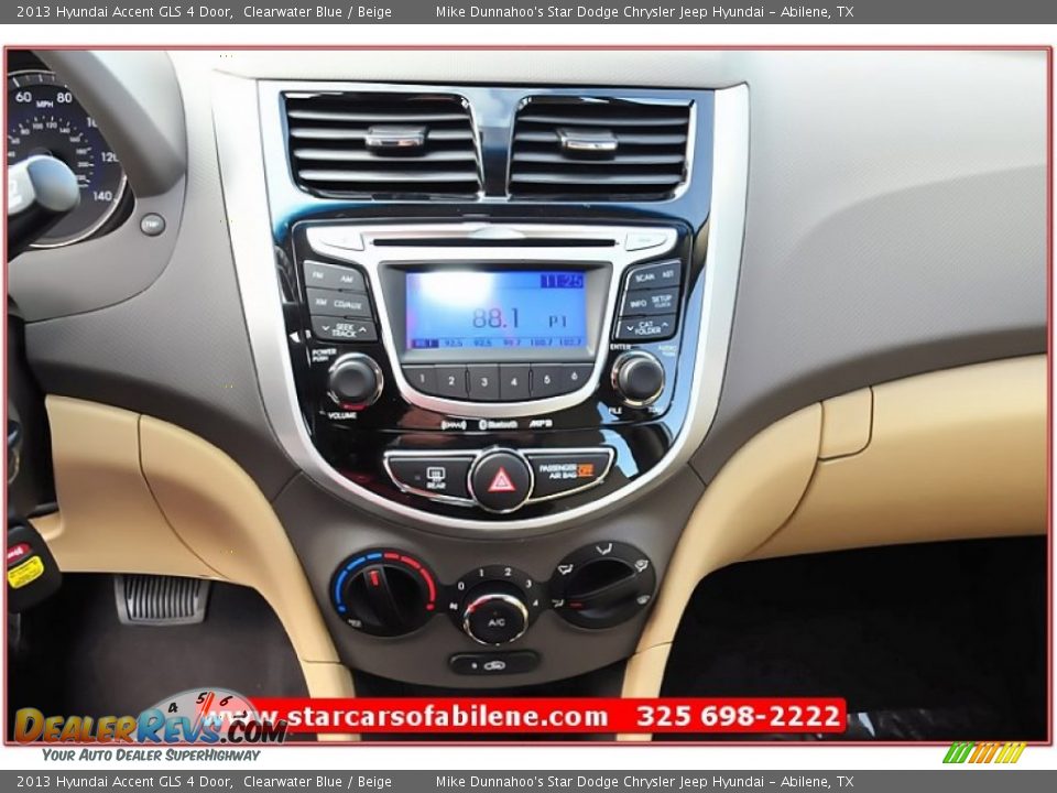 2013 Hyundai Accent GLS 4 Door Clearwater Blue / Beige Photo #26
