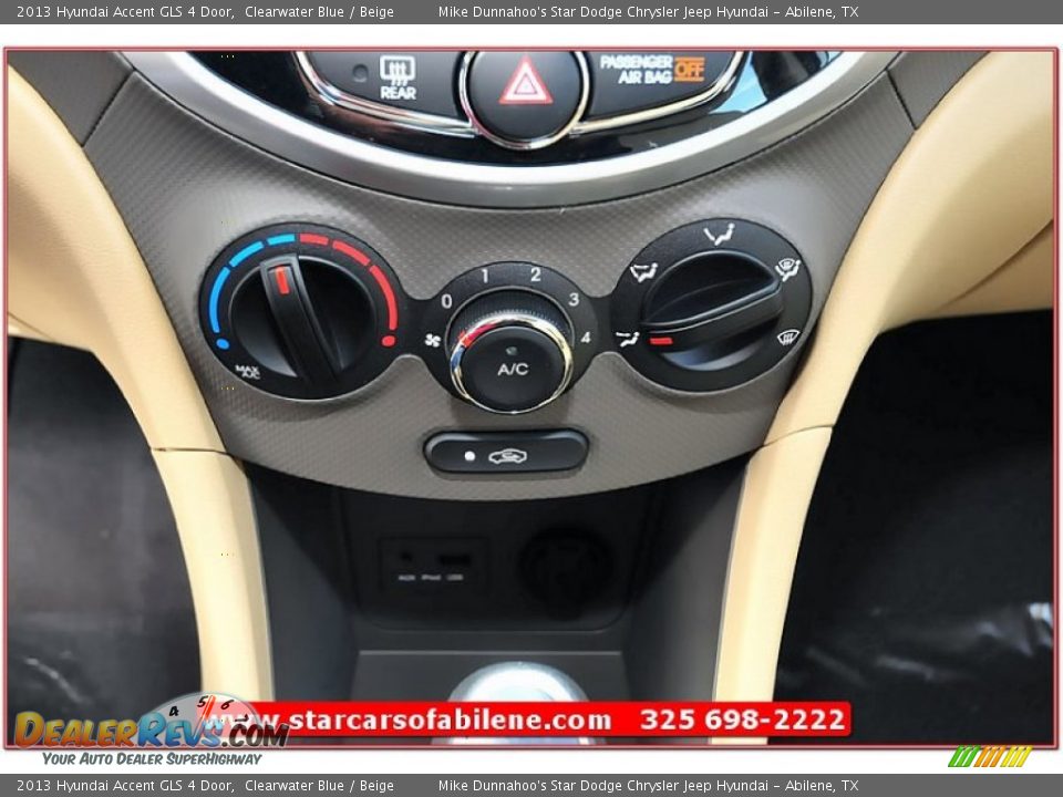 2013 Hyundai Accent GLS 4 Door Clearwater Blue / Beige Photo #28