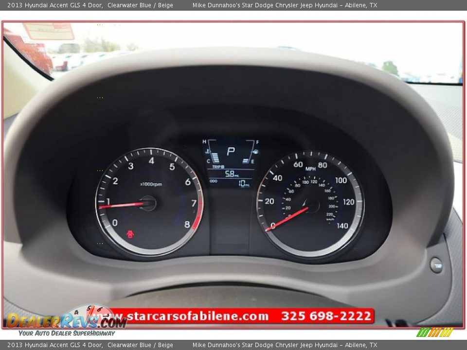 2013 Hyundai Accent GLS 4 Door Clearwater Blue / Beige Photo #29