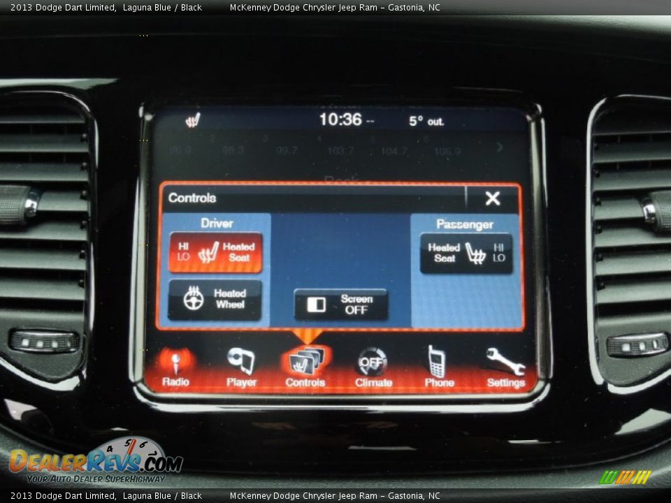 2013 Dodge Dart Limited Laguna Blue / Black Photo #15