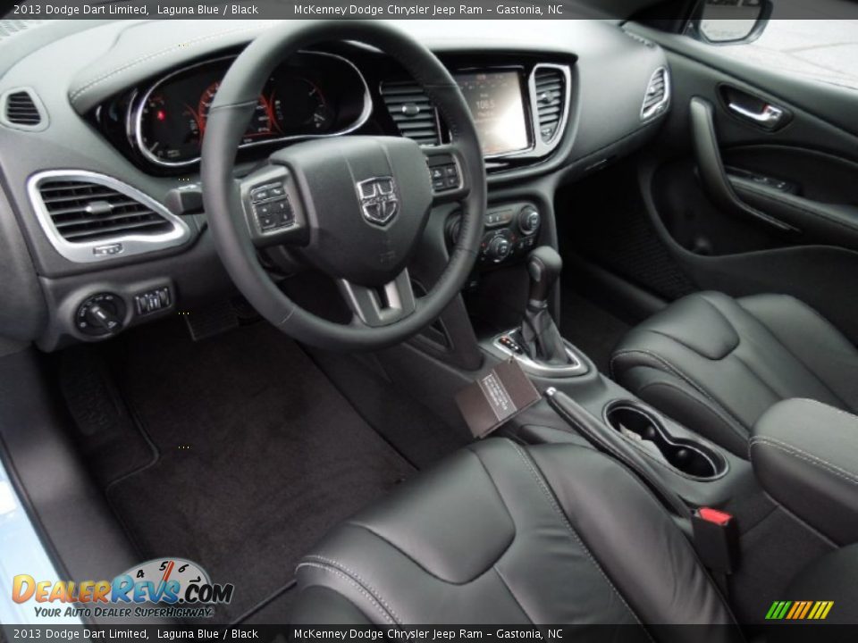 Black Interior - 2013 Dodge Dart Limited Photo #25