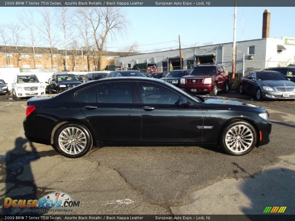 2009 BMW 7 Series 750i Sedan Azurite Black Metallic / Black Nappa Leather Photo #7