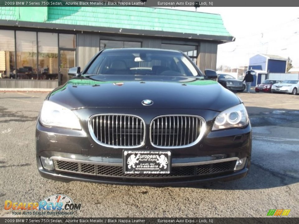 2009 BMW 7 Series 750i Sedan Azurite Black Metallic / Black Nappa Leather Photo #8