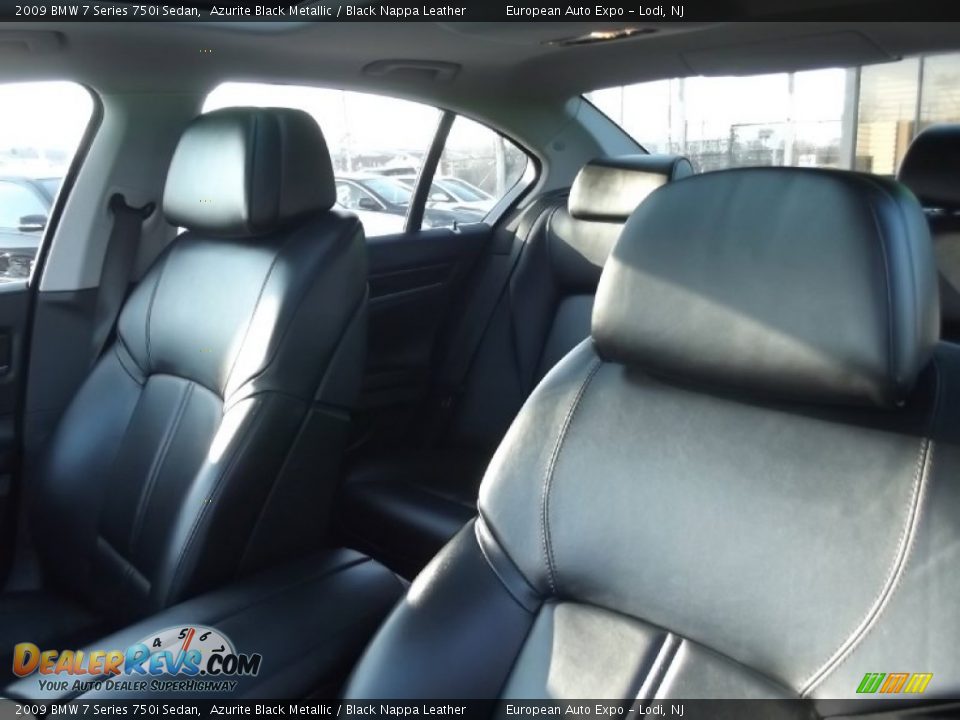 2009 BMW 7 Series 750i Sedan Azurite Black Metallic / Black Nappa Leather Photo #11