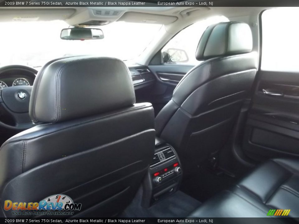 2009 BMW 7 Series 750i Sedan Azurite Black Metallic / Black Nappa Leather Photo #12