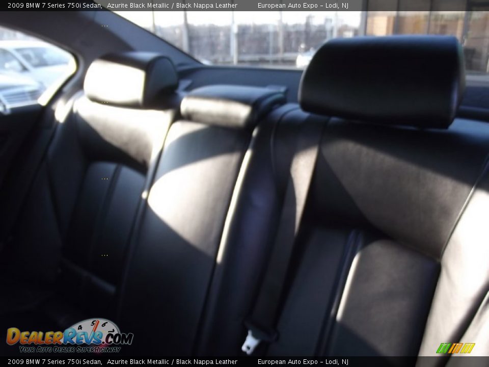 2009 BMW 7 Series 750i Sedan Azurite Black Metallic / Black Nappa Leather Photo #13