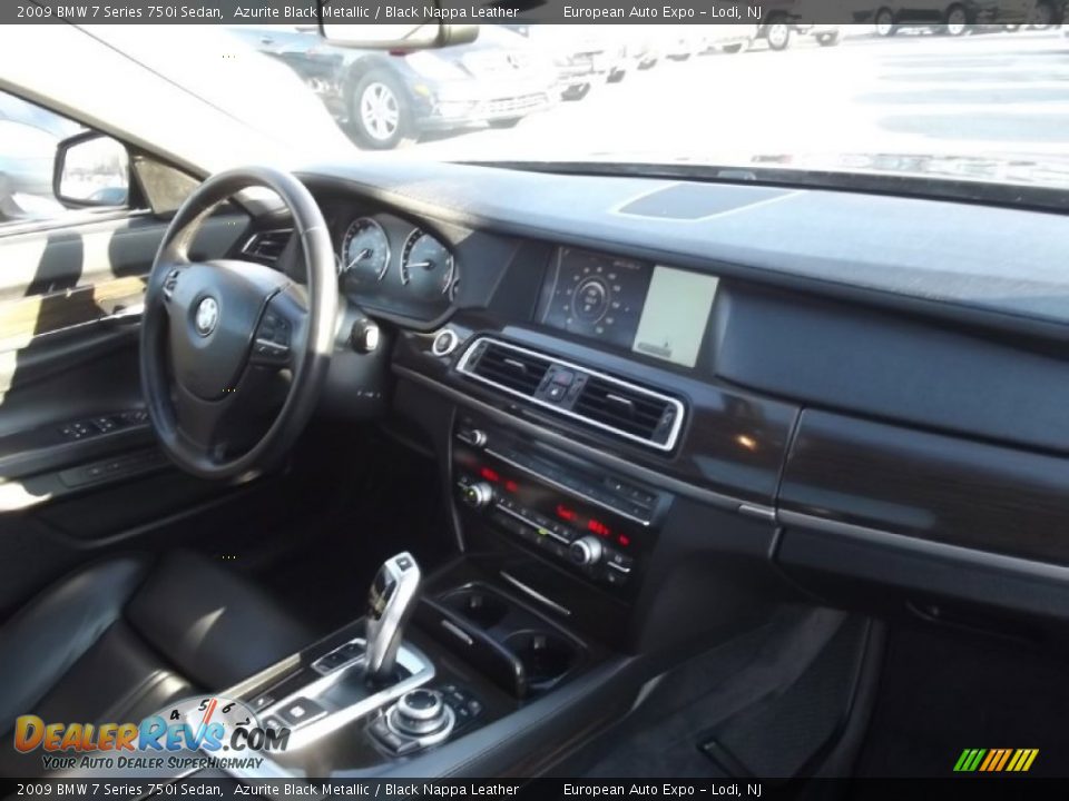 2009 BMW 7 Series 750i Sedan Azurite Black Metallic / Black Nappa Leather Photo #14