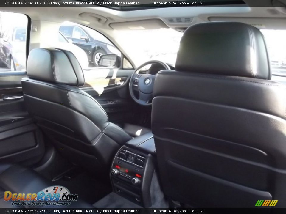 2009 BMW 7 Series 750i Sedan Azurite Black Metallic / Black Nappa Leather Photo #16