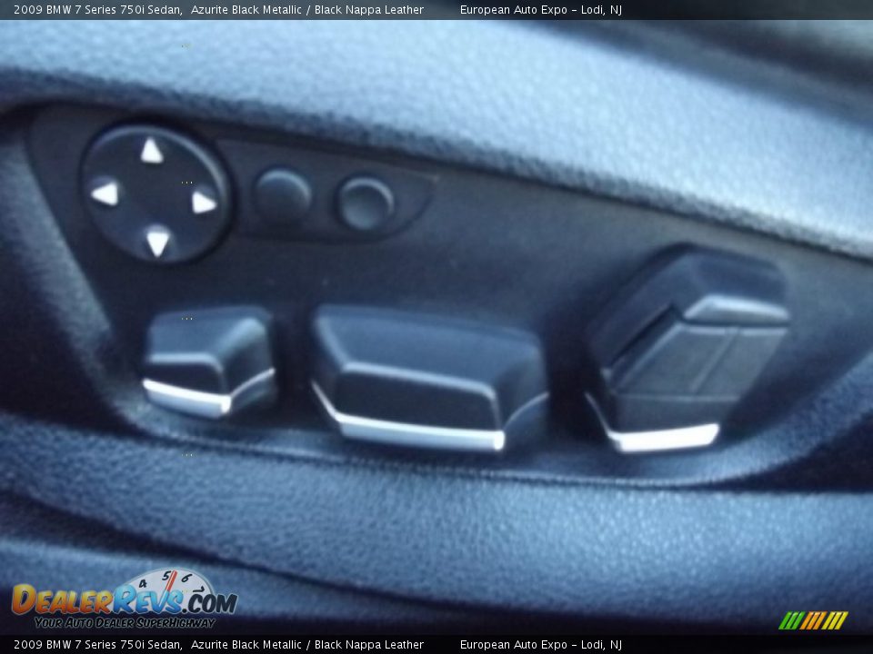 2009 BMW 7 Series 750i Sedan Azurite Black Metallic / Black Nappa Leather Photo #18