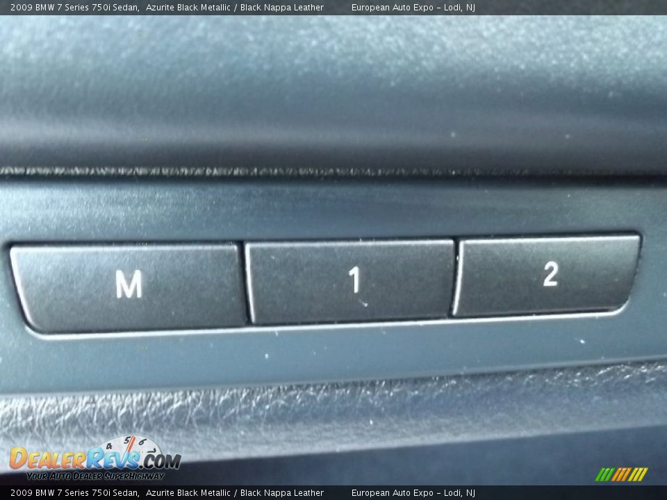 2009 BMW 7 Series 750i Sedan Azurite Black Metallic / Black Nappa Leather Photo #19