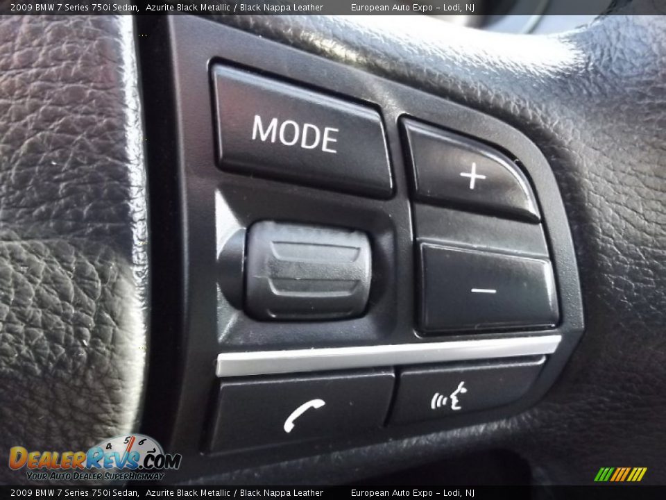 2009 BMW 7 Series 750i Sedan Azurite Black Metallic / Black Nappa Leather Photo #22