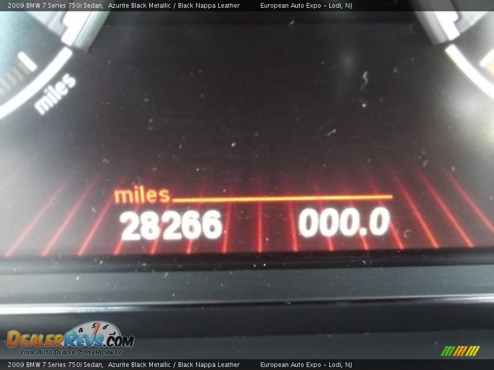 2009 BMW 7 Series 750i Sedan Azurite Black Metallic / Black Nappa Leather Photo #24