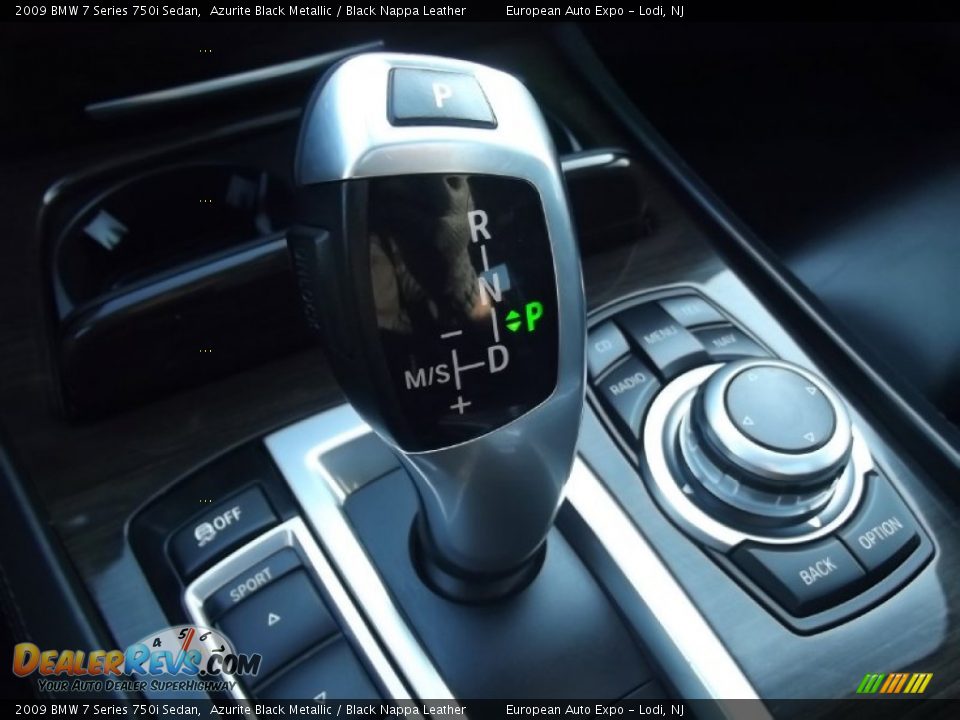 2009 BMW 7 Series 750i Sedan Azurite Black Metallic / Black Nappa Leather Photo #28