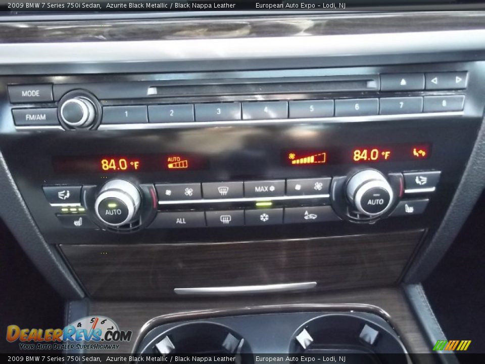 2009 BMW 7 Series 750i Sedan Azurite Black Metallic / Black Nappa Leather Photo #30