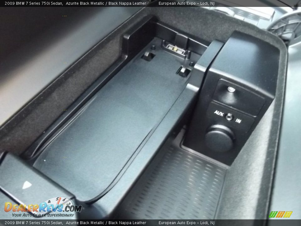 2009 BMW 7 Series 750i Sedan Azurite Black Metallic / Black Nappa Leather Photo #34