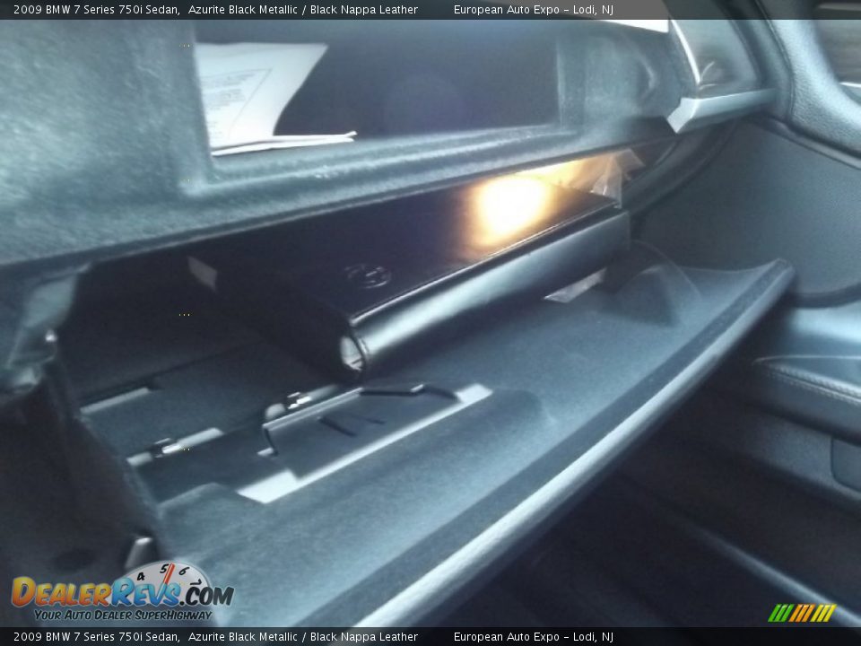 2009 BMW 7 Series 750i Sedan Azurite Black Metallic / Black Nappa Leather Photo #35