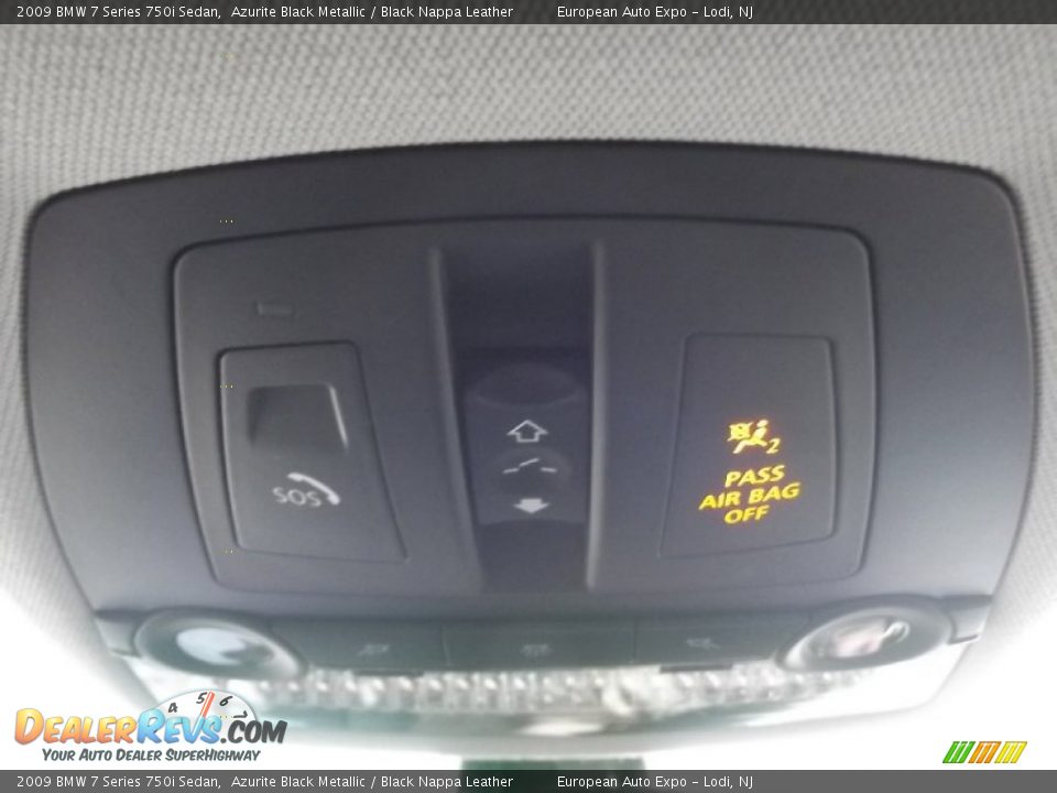 2009 BMW 7 Series 750i Sedan Azurite Black Metallic / Black Nappa Leather Photo #36