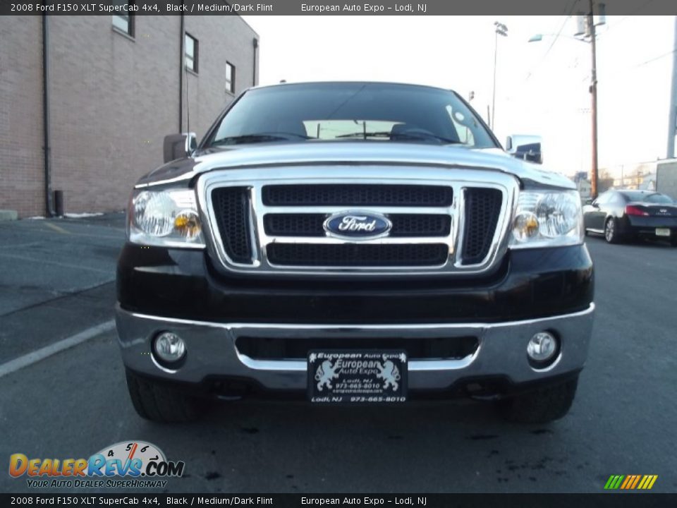 2008 Ford F150 XLT SuperCab 4x4 Black / Medium/Dark Flint Photo #9