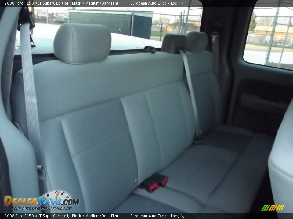 2008 Ford F150 XLT SuperCab 4x4 Black / Medium/Dark Flint Photo #17