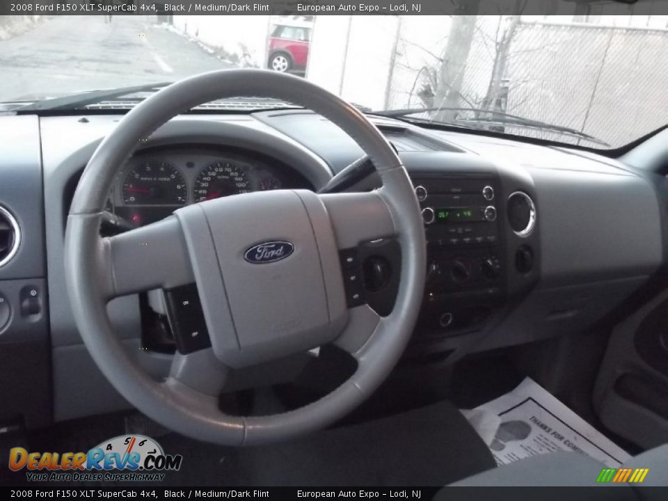 2008 Ford F150 XLT SuperCab 4x4 Black / Medium/Dark Flint Photo #31