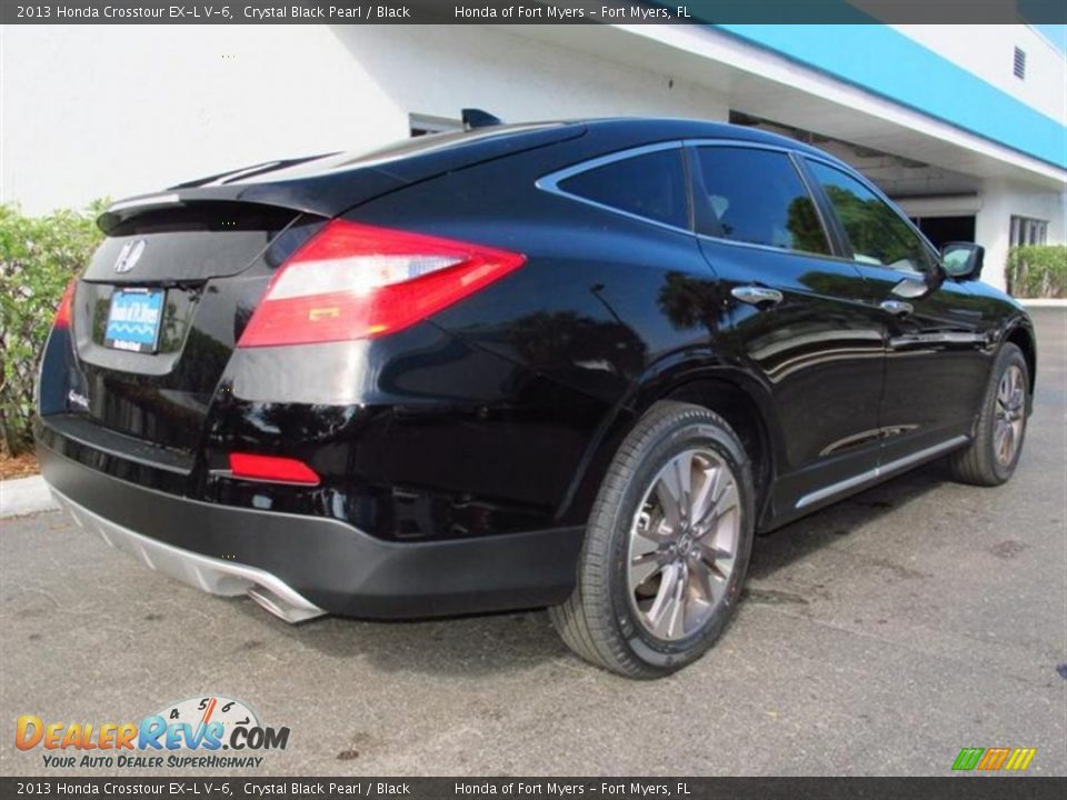 2013 Honda Crosstour EX-L V-6 Crystal Black Pearl / Black Photo #3