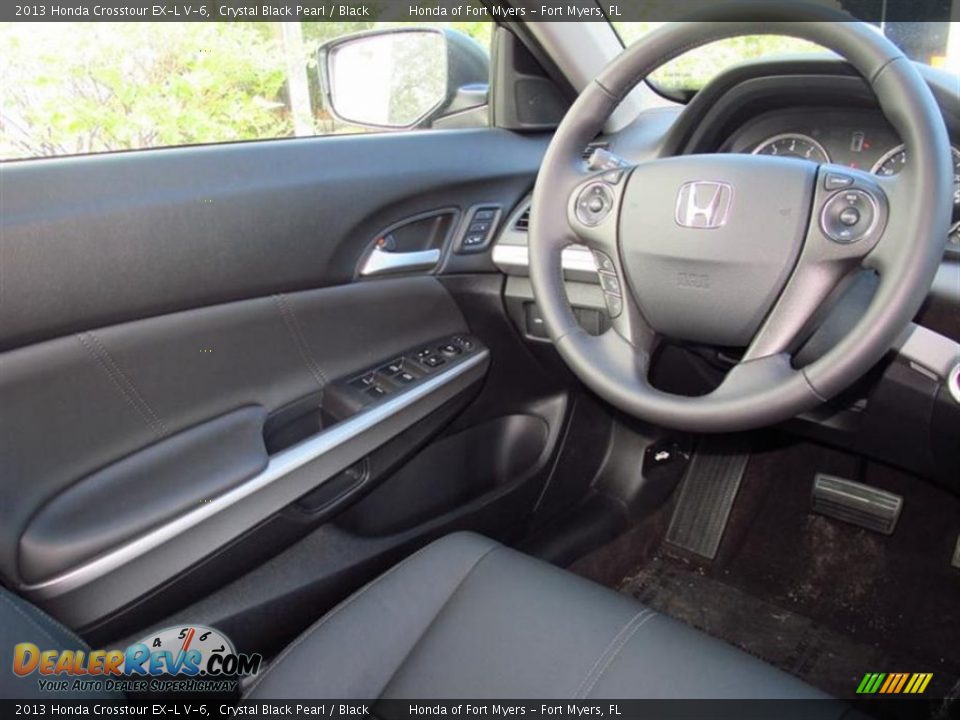 2013 Honda Crosstour EX-L V-6 Crystal Black Pearl / Black Photo #5