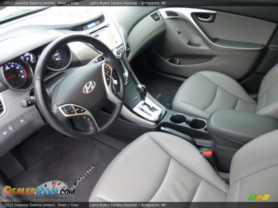 2012 Hyundai Elantra Limited Silver / Gray Photo #16