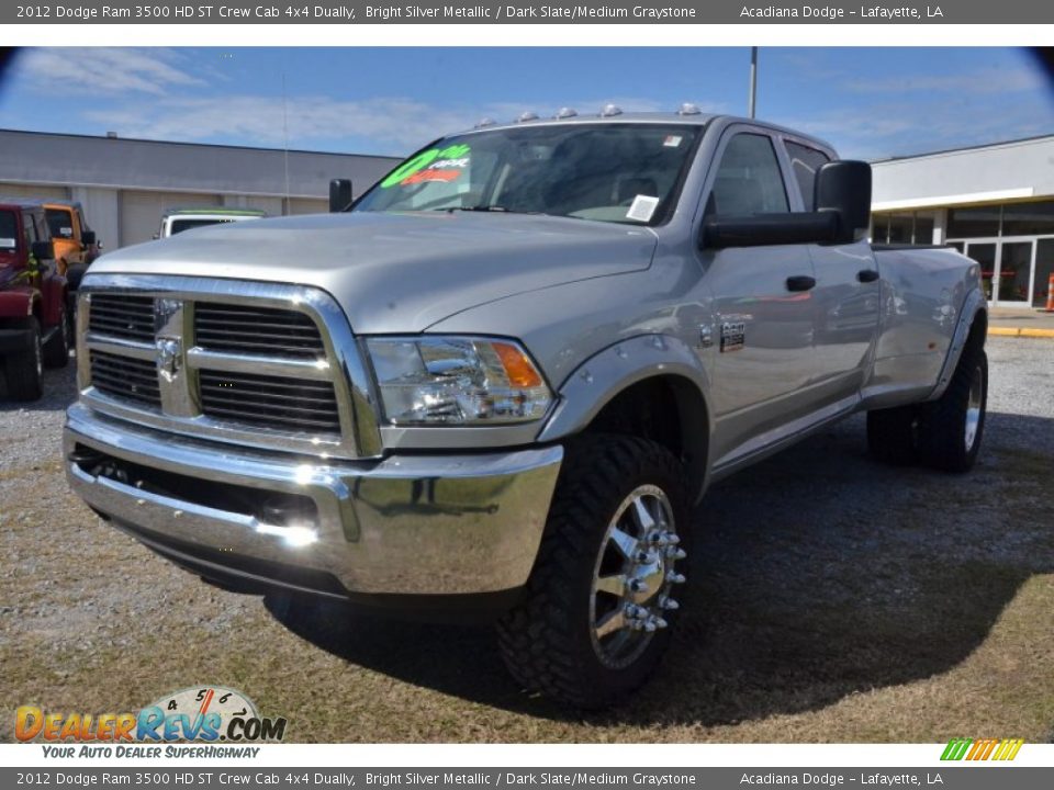 2012 Dodge Ram 3500 HD ST Crew Cab 4x4 Dually Bright Silver Metallic / Dark Slate/Medium Graystone Photo #1