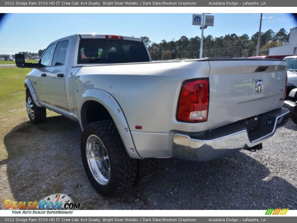 2012 Dodge Ram 3500 HD ST Crew Cab 4x4 Dually Bright Silver Metallic / Dark Slate/Medium Graystone Photo #3