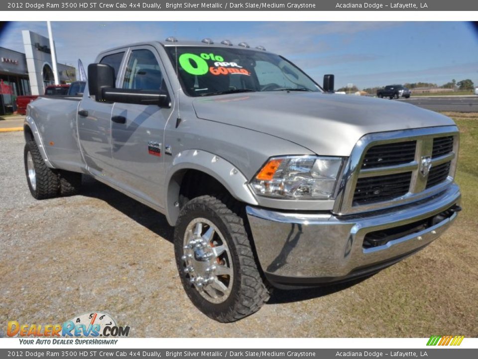 Front 3/4 View of 2012 Dodge Ram 3500 HD ST Crew Cab 4x4 Dually Photo #12