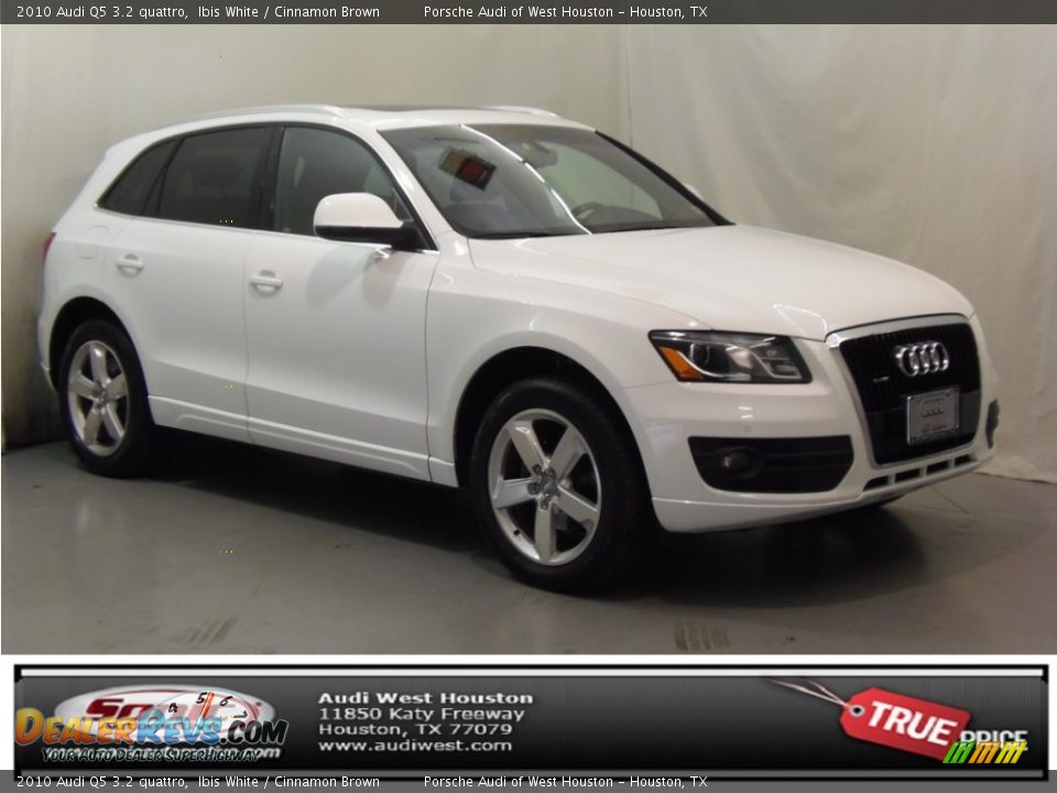 2010 Audi Q5 3.2 quattro Ibis White / Cinnamon Brown Photo #1