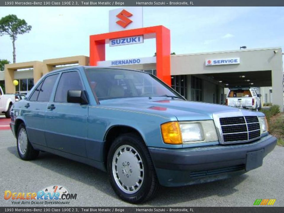 1993 Mercedes-Benz 190 Class 190E 2.3 Teal Blue Metallic / Beige Photo #1