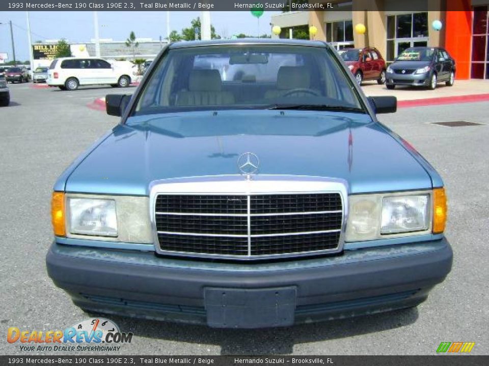 1993 Mercedes-Benz 190 Class 190E 2.3 Teal Blue Metallic / Beige Photo #2