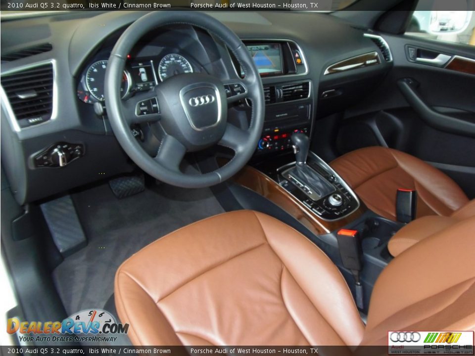 2010 Audi Q5 3.2 quattro Ibis White / Cinnamon Brown Photo #6
