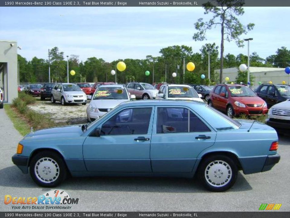 1993 Mercedes-Benz 190 Class 190E 2.3 Teal Blue Metallic / Beige Photo #4