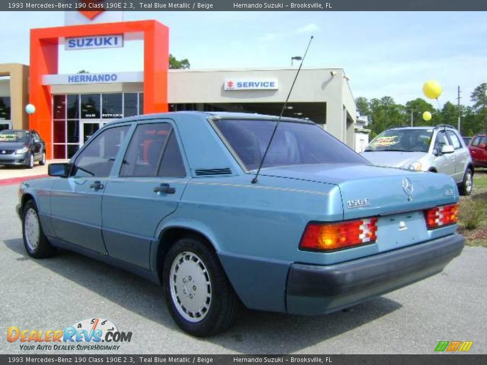 1993 Mercedes-Benz 190 Class 190E 2.3 Teal Blue Metallic / Beige Photo #5