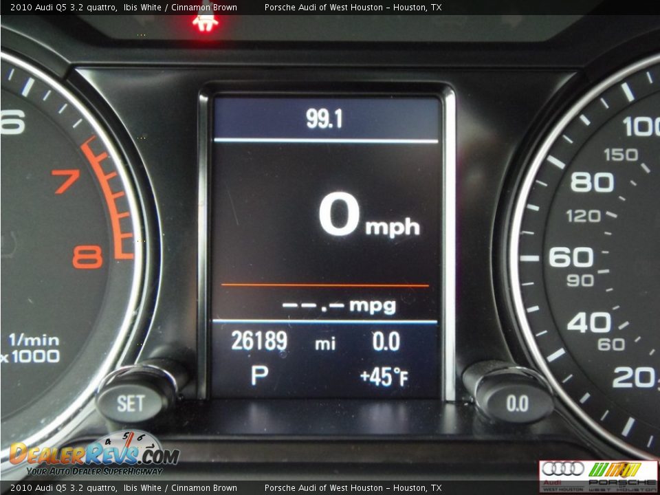 2010 Audi Q5 3.2 quattro Ibis White / Cinnamon Brown Photo #11