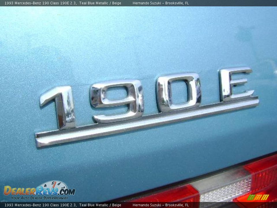 1993 Mercedes-Benz 190 Class 190E 2.3 Teal Blue Metallic / Beige Photo #9