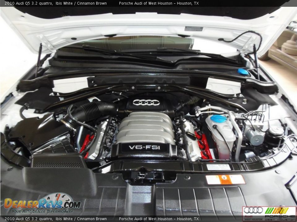 2010 Audi Q5 3.2 quattro Ibis White / Cinnamon Brown Photo #23