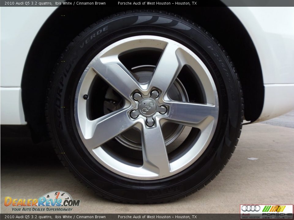 2010 Audi Q5 3.2 quattro Ibis White / Cinnamon Brown Photo #33