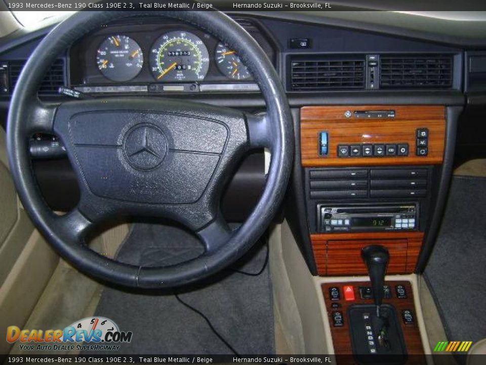 1993 Mercedes-Benz 190 Class 190E 2.3 Teal Blue Metallic / Beige Photo #27